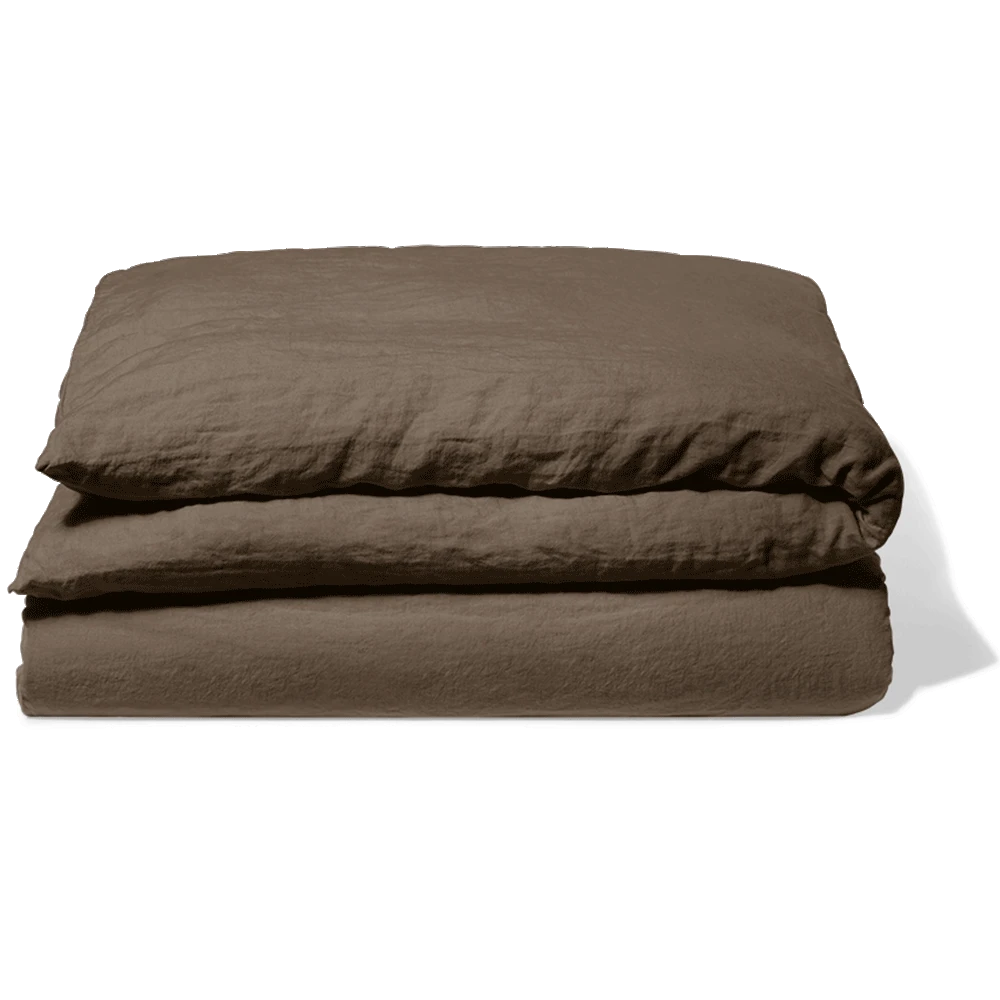 Housse De Couette En Lin Lavé - Brun Posillipo 9 Housse De Couette En Lin Lavé - Brun Posillipo – Image 9