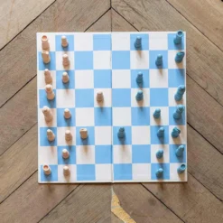 Jeu Échecs Bleu / Blanc Graphique -Décoration D'intérieur 2021109 PackshotsNoel 173 1