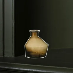 Vase En Verre Zaani - Marron Café