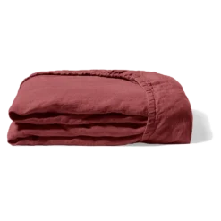 Drap-housse En Lin Lavé - Rouge Pompei -Décoration D'intérieur 3 e72a2733 90f0 4e12 b0e4 f9ec73ab0f57