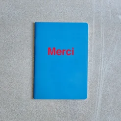 Carnet Merci - Bleu Marin Et Rouge