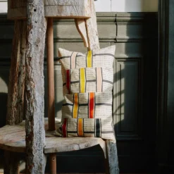 Coussin Kente Tissé - Gingembre