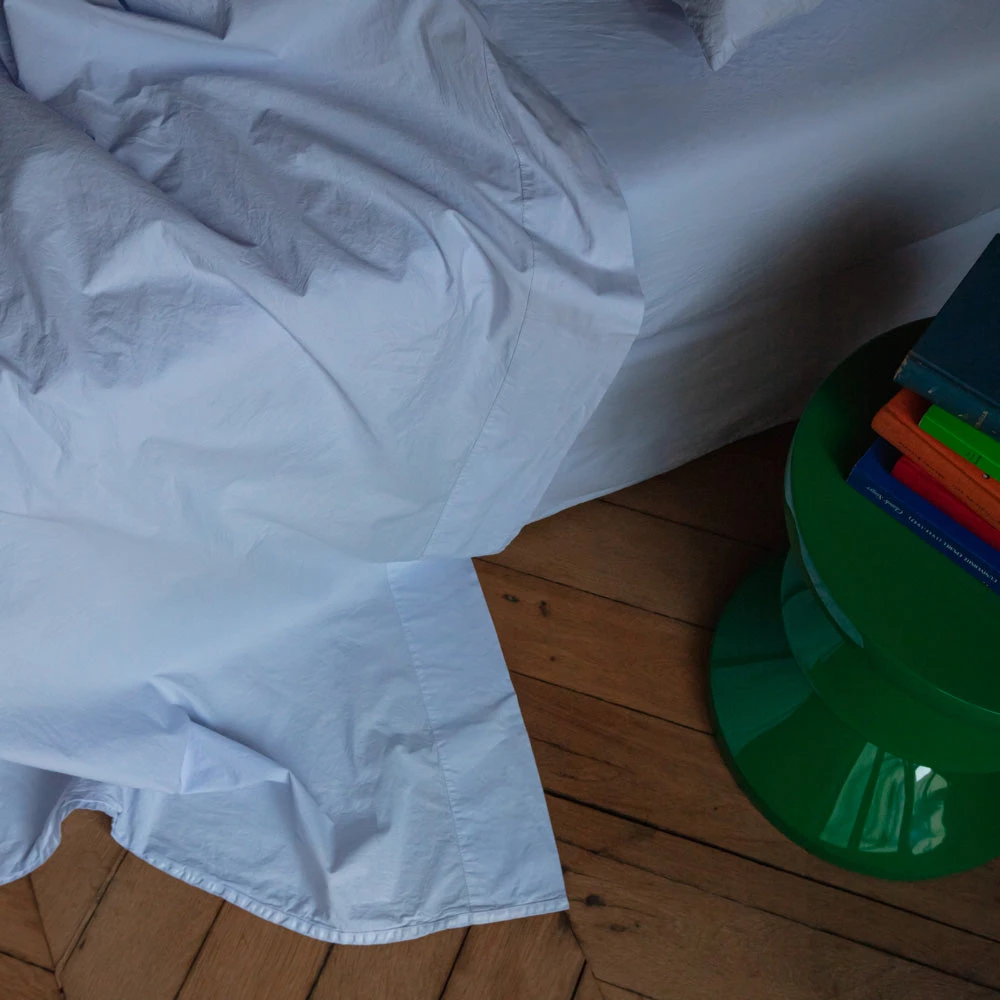 Drap Plat En Coton Percale - Parme Lilas 7 Drap Plat En Coton Percale - Parme Lilas – Image 7