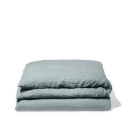 Housse De Couette En Lin Lavé - Gris Vésuve -Décoration D'intérieur Couette pers grisvert