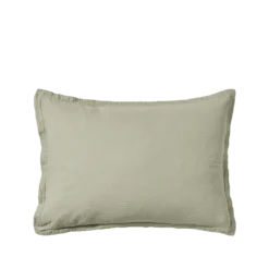 Taie D'oreiller En Gaze De Coton - Vert 77 Rue De Varenne -Décoration D'intérieur CoussinXLvert 3