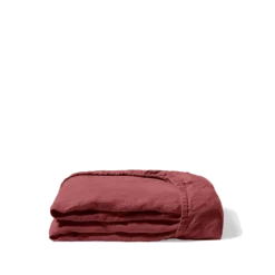 Drap-housse En Lin Lavé - Rouge Pompei -Décoration D'intérieur Drap housse plie rouge 1c04a49e a8b4 4d9c 96ed 8c0db89c78d3