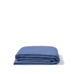 Drap Plat En Lin Lavé - Bleu Paros 7 Drap Plat En Lin Lavé - Bleu Paros -Décoration D'intérieur Drap plat plie bleufonce