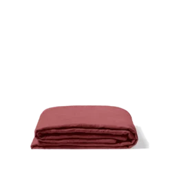 Drap Plat En Lin Lavé - Rouge Pompei -Décoration D'intérieur Drap plat plie rouge 4e62f45f 3b13 4e74 9d82 0b0d2fd83549