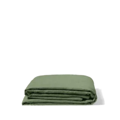 Drap Plat En Lin Lavé - Vert D'Anduze -Décoration D'intérieur Drap plat plie vertanduze