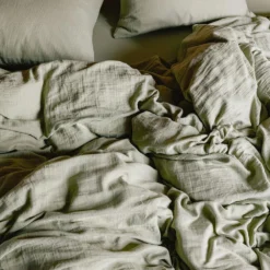 Housse De Couette En Gaze De Coton - Vert 77 Rue De Varenne -Décoration D'intérieur HDC vert ee1cdc2d 61c1 4766 8112 f86cc301543b