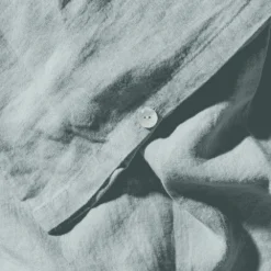 Housse De Couette En Lin Lavé - Gris Vésuve -Décoration D'intérieur Housse de couette detail grisvert 0592f1bd ec83 42cd 8ba0 47f08a432143