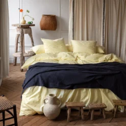 Plaid En Gaze De Coton - Gris Fusain