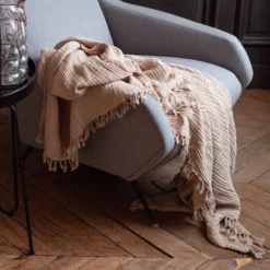 Plaid En Gaze De Coton - Beige Quai De Seine