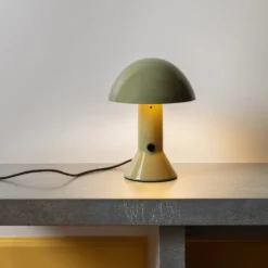 Lampe De Table Elmetto - Vert -Décoration D'intérieur Merci 02022023 BD 7481