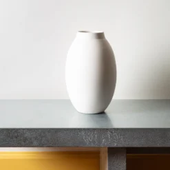 Vase En Argile Blanche - Blanc