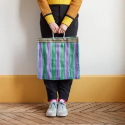 Panier Carré - Vert & Violet