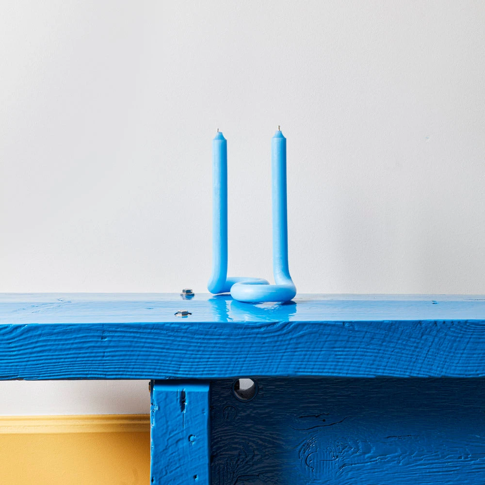 Bougie Twist - Bleu - Lex Pott 2 Bougie Twist - Bleu - Lex Pott – Image 2