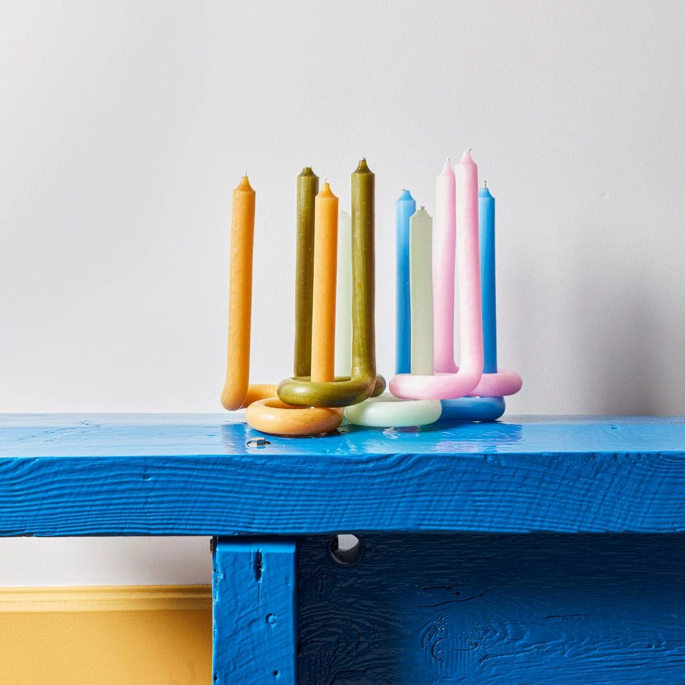 Bougie Twist - Bleu - Lex Pott 5 Bougie Twist - Bleu - Lex Pott – Image 5