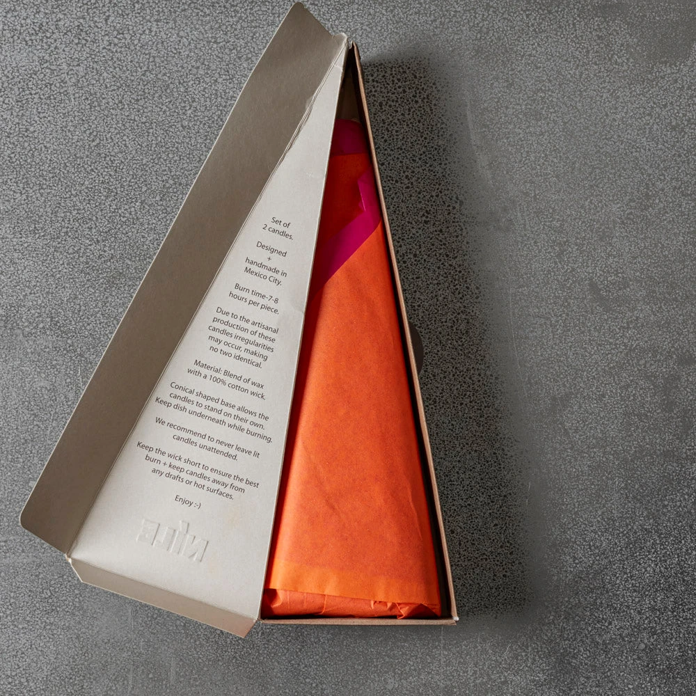 Set De 2 Bougies Paleta - Rose & Orange 2 Set De 2 Bougies Paleta - Rose & Orange – Image 2