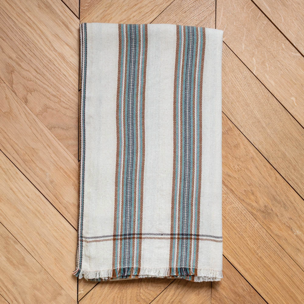 Plaid En Coton N°27 - Natural - Moismont 2 Plaid En Coton N°27 - Natural - Moismont – Image 2