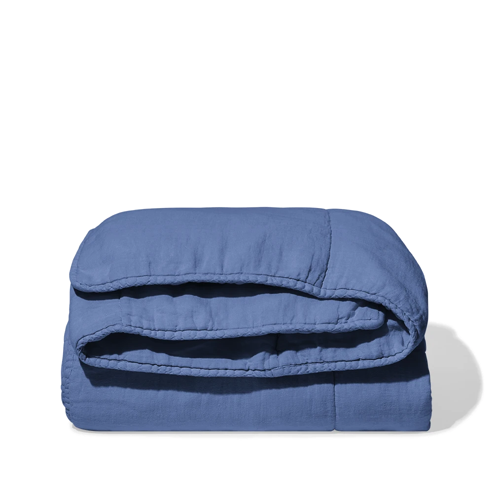 Édredon En 100% Lin Lavé - Bleu Paros 3 Édredon En 100% Lin Lavé - Bleu Paros – Image 3