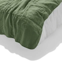 Édredon En 100% Lin Lavé - Vert D'Anduze 11 Édredon En 100% Lin Lavé - Vert D'Anduze -Décoration D'intérieur Merci edredon vertanduze 1