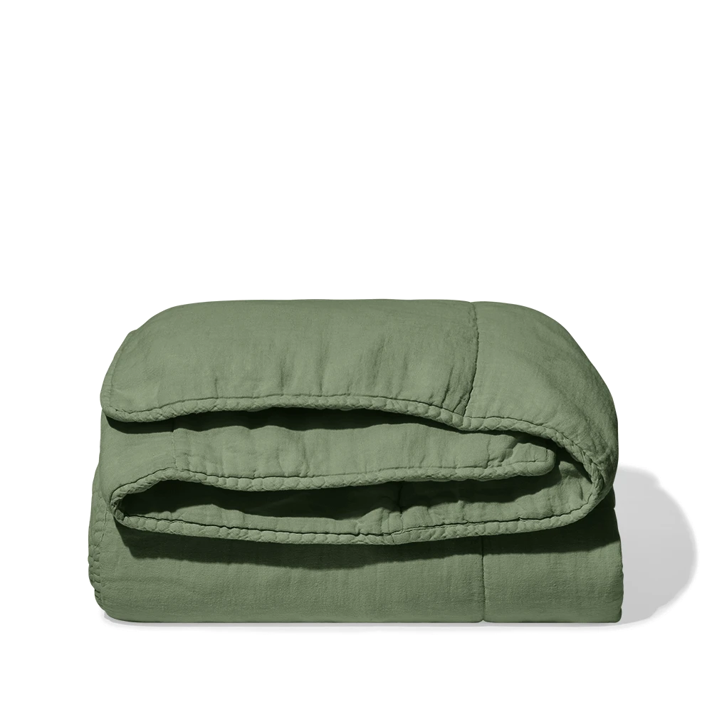 Édredon En 100% Lin Lavé - Vert D'Anduze 3 Édredon En 100% Lin Lavé - Vert D'Anduze – Image 3