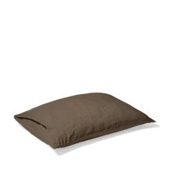 Taie D'oreiller En Lin Lavé - Brun Posillipo -Décoration D'intérieur Merci taie marron 2