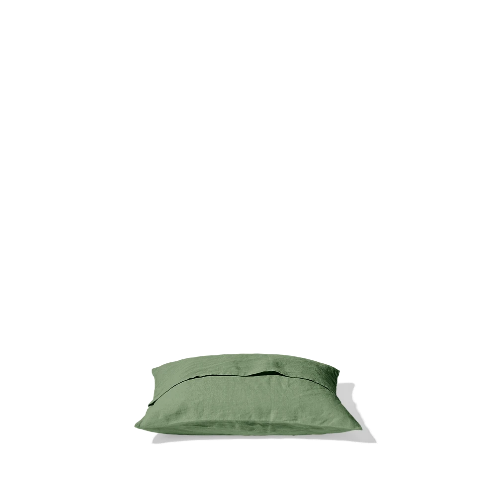Taie D'oreiller En Lin Lavé - Vert D'Anduze 11 Taie D'oreiller En Lin Lavé - Vert D'Anduze – Image 11