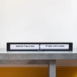 Horloge Flip Texttime Français - Noir -Décoration D'intérieur PACKSHOT 220920235264