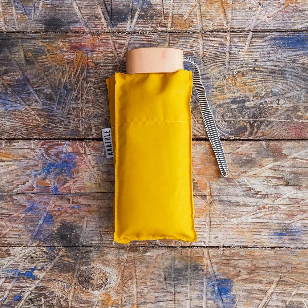Petit Parapluie Bois - Jaune 1 Petit Parapluie Bois - Jaune