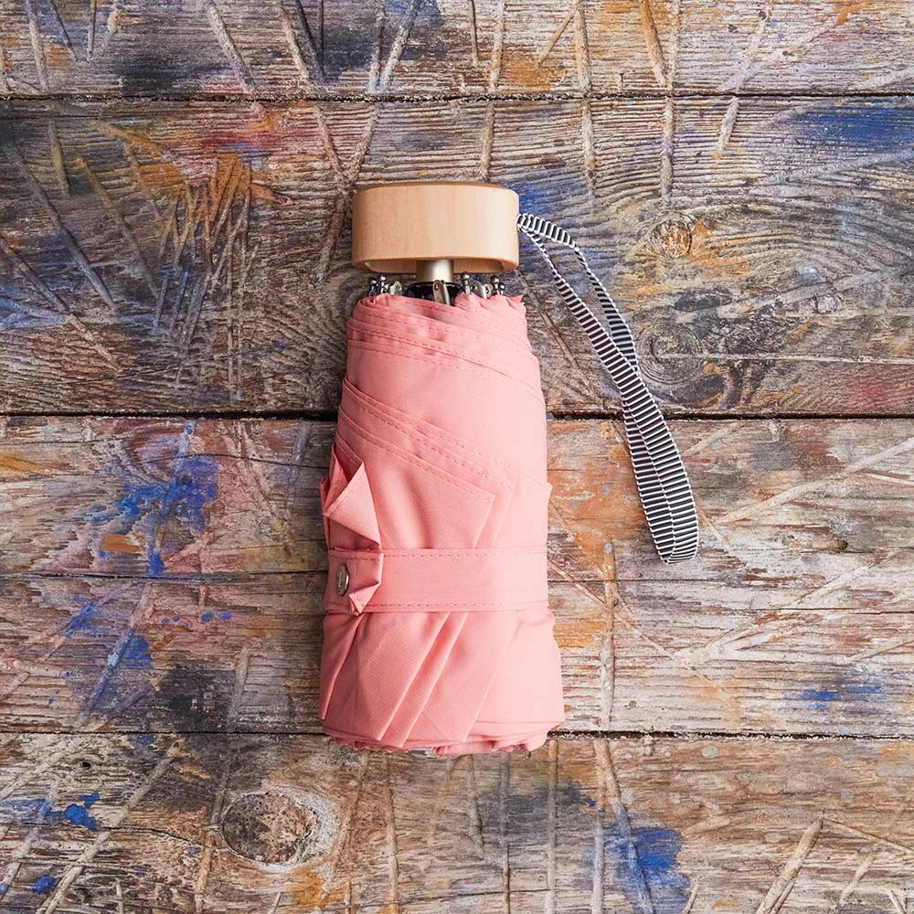 Petit Parapluie Bois - Rose 2 Petit Parapluie Bois - Rose – Image 2