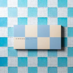 Jeu Échecs Bleu / Blanc Graphique -Décoration D'intérieur PUTYOURPHONEDOWN 0405 4426