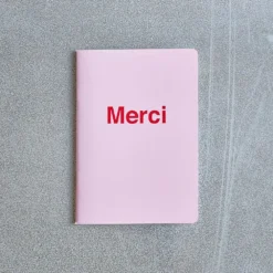 Carnet Merci - Rose Pâle Et Rouge