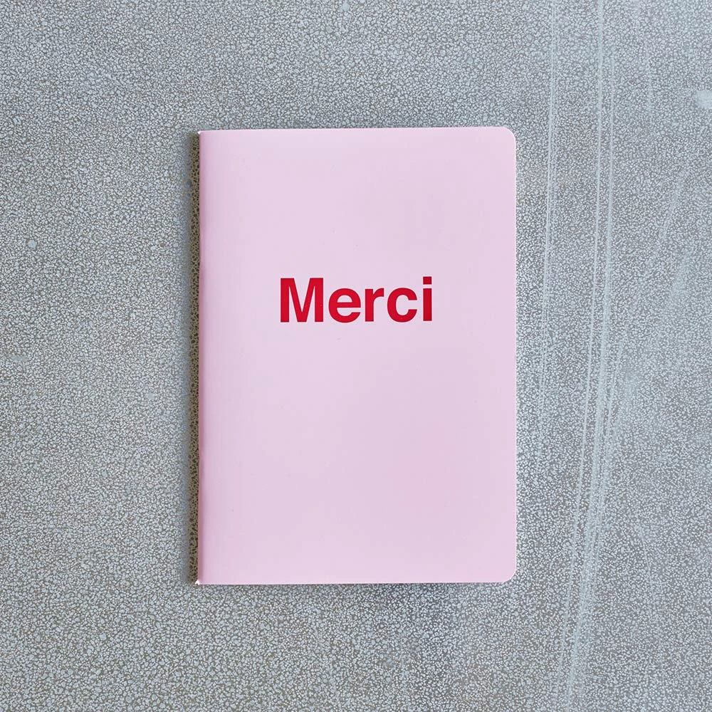Carnet Merci - Rose Pâle Et Rouge 1 Carnet Merci - Rose Pâle Et Rouge