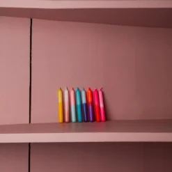 Set De 8 Bougies Anniversaire Confetti -Décoration D'intérieur SET 8 BOUGIES ANNIV CONFETTI H10CM MULTICOLOR 1