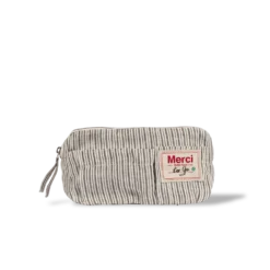Merci - Trousse En Lin Lavé - Rayures Brun Posillipo -Décoration D'intérieur SHOOTING 140920234287 BD