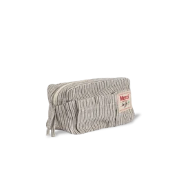 Merci - Trousse En Lin Lavé - Rayures Brun Posillipo -Décoration D'intérieur SHOOTING 140920234290 BD