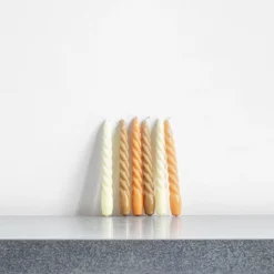 Lot De 6 Bougies Twist - Citron & Orange