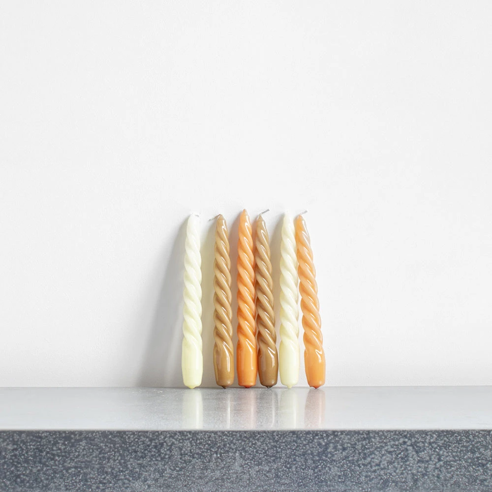 Lot De 6 Bougies Twist - Citron & Orange 1 Lot De 6 Bougies Twist - Citron & Orange