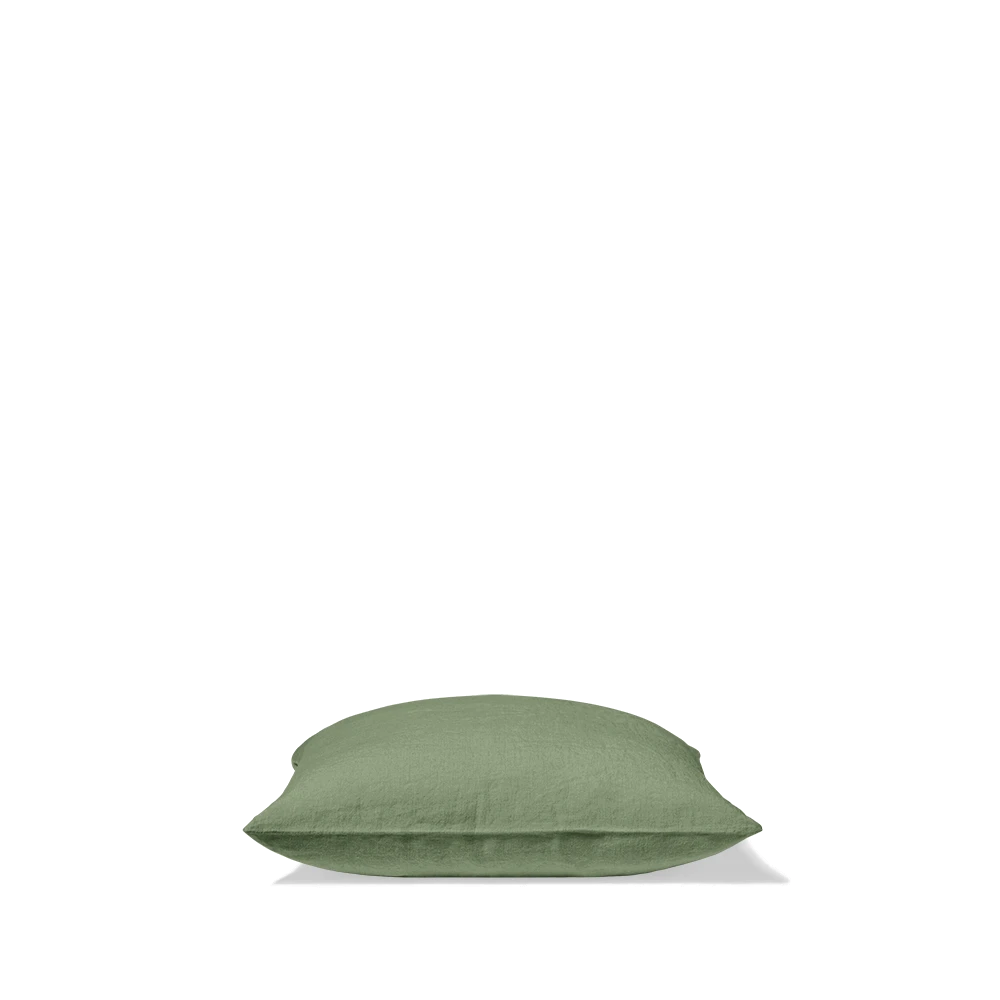 Taie D'oreiller En Lin Lavé - Vert D'Anduze 10 Taie D'oreiller En Lin Lavé - Vert D'Anduze – Image 10