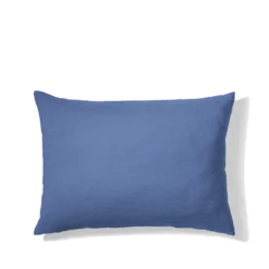 Taie D'oreiller En Lin Lavé - Bleu Paros -Décoration D'intérieur Taie 50X70 bleufonce