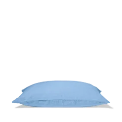 Taie D'oreiller En Lin Lavé - Bleu Tyrrhénien -Décoration D'intérieur Taie 50x70 pers bleu