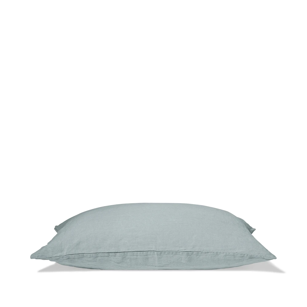 Taie D'oreiller En Lin Lavé - Gris Vésuve 5 Taie D'oreiller En Lin Lavé - Gris Vésuve – Image 5