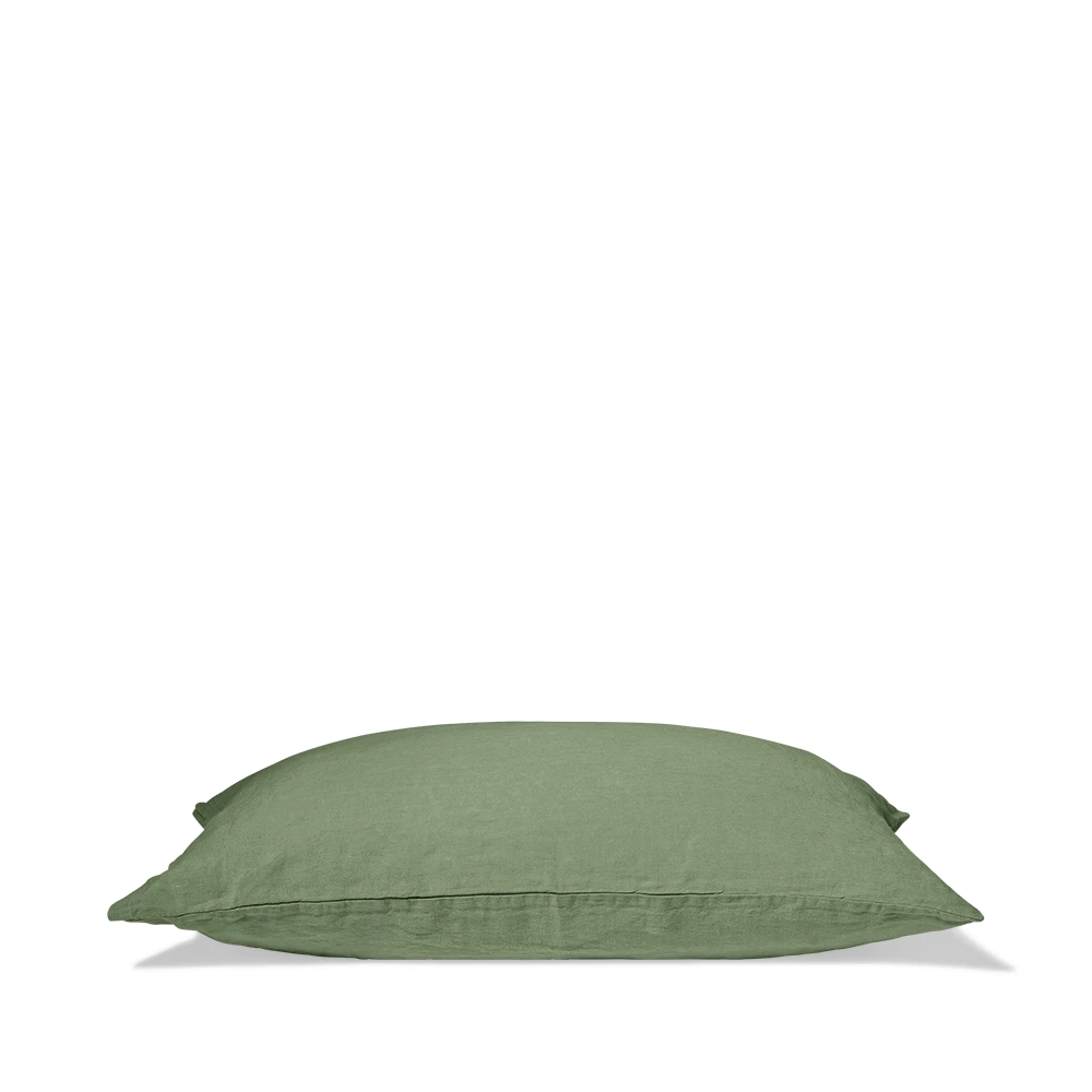 Taie D'oreiller En Lin Lavé - Vert D'Anduze 8 Taie D'oreiller En Lin Lavé - Vert D'Anduze – Image 8