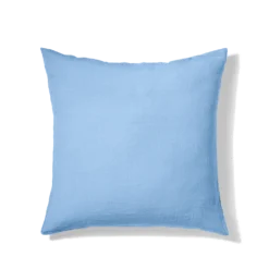 Taie D'oreiller En Lin Lavé - Bleu Tyrrhénien -Décoration D'intérieur Taie 65X65 bleu