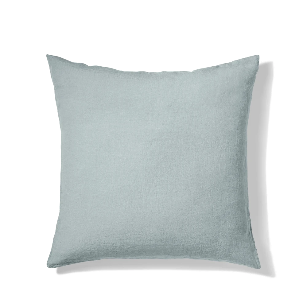 Taie D'oreiller En Lin Lavé - Gris Vésuve 2 Taie D'oreiller En Lin Lavé - Gris Vésuve – Image 2