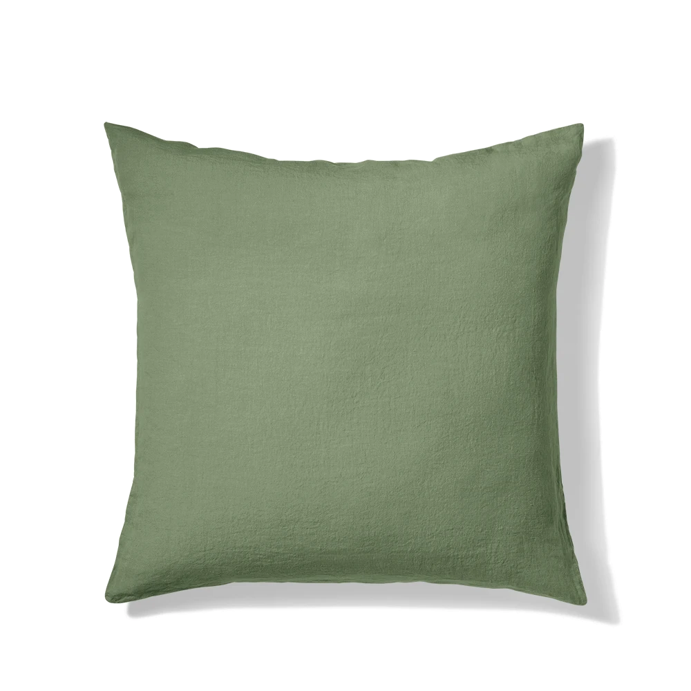 Taie D'oreiller En Lin Lavé - Vert D'Anduze 3 Taie D'oreiller En Lin Lavé - Vert D'Anduze – Image 3