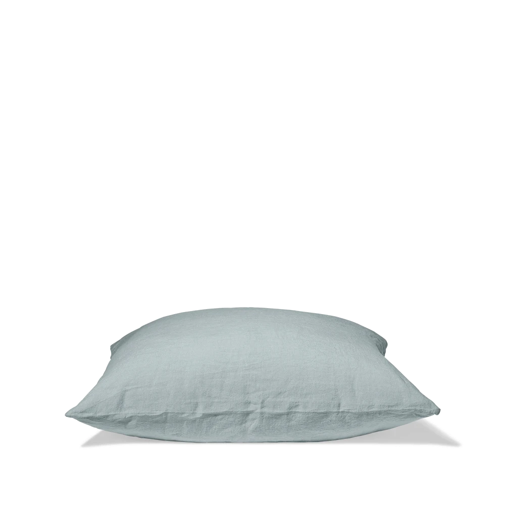Taie D'oreiller En Lin Lavé - Gris Vésuve 3 Taie D'oreiller En Lin Lavé - Gris Vésuve – Image 3