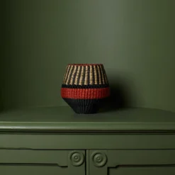 Vase Tissé à Rayures - Gingembre